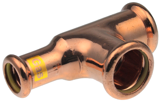 Picture of Pegler Xpress Gas Reduced One End Tee 22x15x22mm