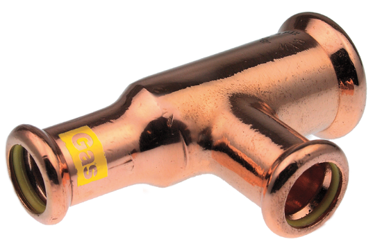 Picture of Pegler Xpress Gas Reduced One End and Branch Tee 22x15x15mm